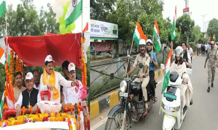 MP News: सीएम मोहन यादव&nbsp;की अगुआई में ग्वालियर में निकली भव्य तिरंगा यात्रा
