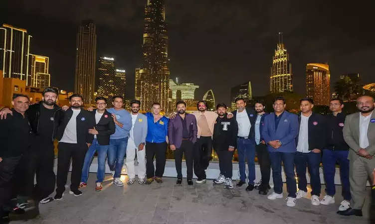 Indian cinema superstars sizzle at the launch of the biggest sportianment event Celebrity Cricket League at the magnificent Burj Khalifa in Dubai- Matches to be telecast live on JioCinema