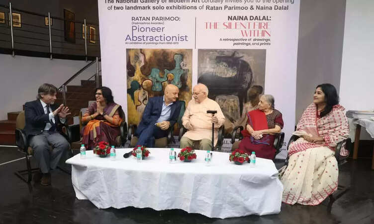 Actor&nbsp;Anupam Kher Inaugurates Parallel Retrospectives of Padmashri Ratan Parimoo & Naina Dalal at NGMA