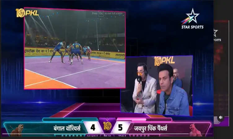 BOLLYWOOD STAR MANOJ BAJPAYEE ADDS STAR POWER TO PRO KABADDI LEAGUE AS GUEST COMMENTATOR AT AHMEDABAD LEG