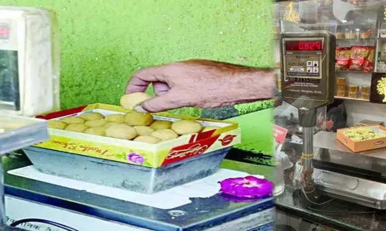 Indore: नापतौल विभाग ने दीपावली से पहले, डिब्बे के साथ मिठाई को तौलने वाली दुकानों पर की कार्रवाई 