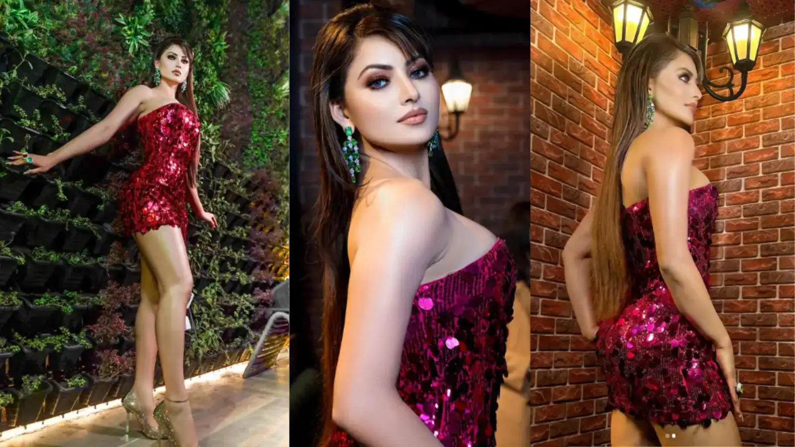 Urvashi Rautela Oozes The Temperature Of The Gram Once Again With A Off Shoulder Sequin Dress