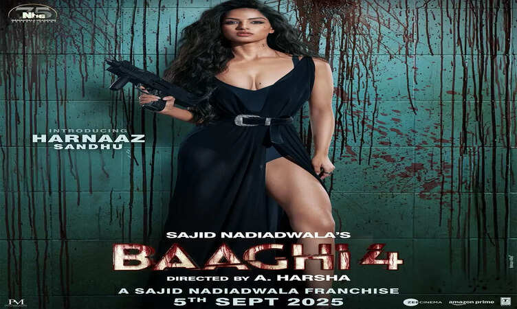 The makers release a stunning poster of the leading lady Miss Universe Harnaaz Sandhu from Baaghi 4