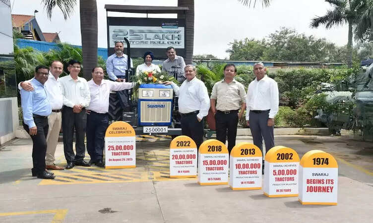 भारत के अग्रणी ट्रैक्टर ब्रांडों में से एक-&nbsp;स्वराज ट्रैक्टर्स ने पार किया 25 लाख यूनिट उत्पादन का ऐतिहासिक मुकाम